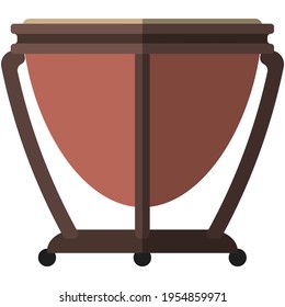 Tom-tom drum vector isolated on white background
