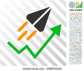 Ton Launch Trend Arrow icon with 7 hundred bonus bitcoin mining and blockchain icons. Vector illustration style is flat iconic symbols designed for bitcoin software.