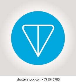 TON Logo. Cryptocurrency Of Telegram Open Network. Vector Illustration.