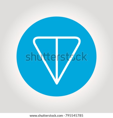 TON logo. Cryptocurrency of telegram open network. Vector illustration.