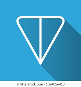 TON logo. Gram icon. Digital cryptocurrency of telegram open network. Decentralized finance programs. Vector illustration