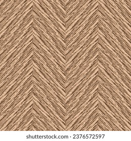 Tonal Brown Brushed Wood Grain Textured Herringbone Pattern