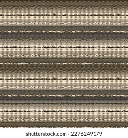 Tonal Brown Mesh Textured Degrade Striped Pattern