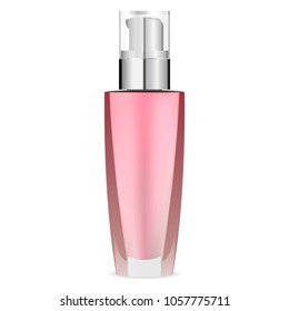 Tonal cream bottle vector design illustration. 3d realistic mockup. Face care, body care makeup liquid cosmetic.