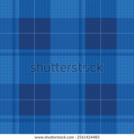 Tonal symmetric winter plaid pattern