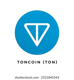 Toncoin (TON) cryptocurrency logo vector illustration.