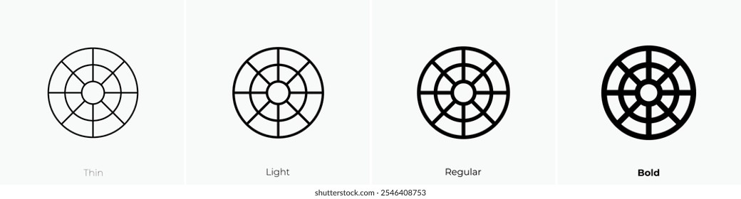 tone icon. Thin, Light Regular And Bold style design isolated on white background
