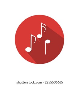 Tone Music Icon Design, Colored and Shaded, Vector Illustration