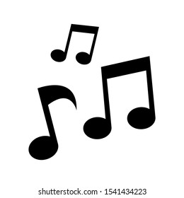 Tone music icon design. Note music icon in trendy flat style design. Vector illustration.