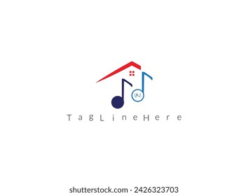 Diseño de iconos de música de tono. Icono de la música de la nota en el diseño de estilo plano de moda. Ilustración vectorial.