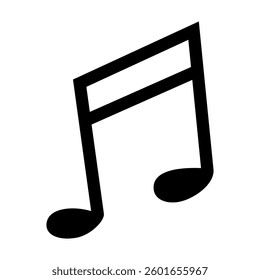 Tone music icon design. Note music icon in trendy flat style design. Vector illustration