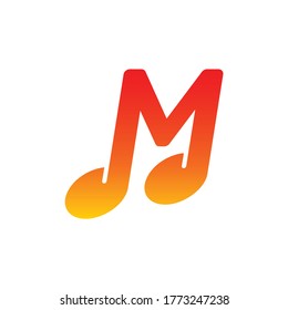 tone that formed letter m, music logo