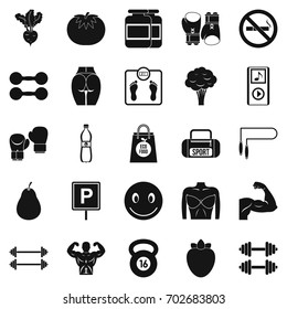 Toned body icons set. Simple set of 25 toned body vector icons for web isolated on white background