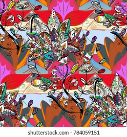 Toned. Exquisite pattern of watercolor sketches of the flower. Trendy print. Beautiful pattern for decoration and design. Watercolor seamless pattern bouquet of flowers.