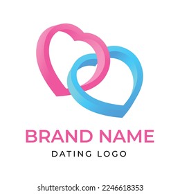 Toned logo template with heart symbol