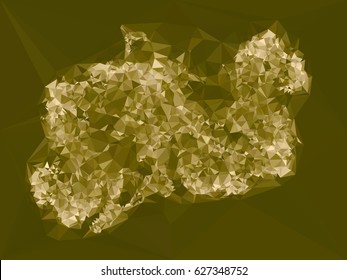 Toned monochrome mosaic background. Design element for book covers, presentations layouts, title and page backgrounds. Vector clip art.