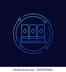 toner cartridge icon, linear design