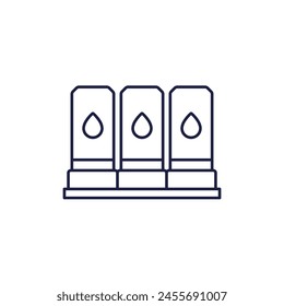 toner cartridge line icon on white