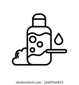 Ilustración vectorial de línea de icono de tóner