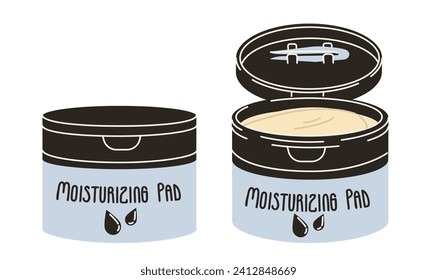 toner pads set. cotton pads in a jar. skin care. skin hydration. skin moisturizer.