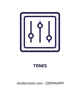 tones icon from business collection. Thin linear tones, collection, internet outline icon isolated on white background. Line vector tones sign, symbol for web and mobile