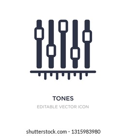 tones icon on white background. Simple element illustration from Business concept. tones icon symbol design.