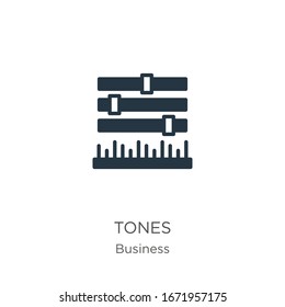Tones Symbol Vektorillustration. Trendy flache Töne Symbol aus der Business-Kollektion einzeln auf weißem Hintergrund. Vektorillustration-Illustration kann für Web- und Mobile-Grafikdesign, Logo, eps10 verwendet werden