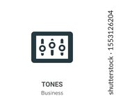 Tones vector icon on white background. Flat vector tones icon symbol sign from modern business collection for mobile concept and web apps design.