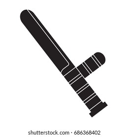 tonfa icon flat black