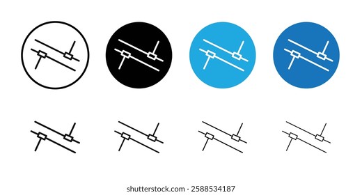 tonfa icon line art vector