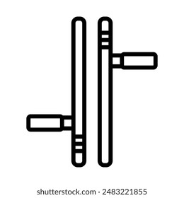 tonfa icon logo sign vector outline