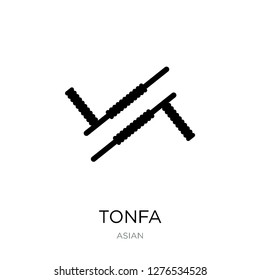 tonfa icon vector on white background, tonfa trendy filled icons from Asian collection, tonfa vector illustration