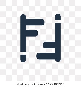 Tonfa vector icon isolated on transparent background, Tonfa transparency concept can be used web and mobile