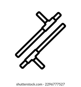 tonfa weapon military line icon vector. tonfa weapon military sign. isolated contour symbol black illustration