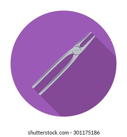 Tong. Flat vector icon for mobile and web applications. Vector illustration.