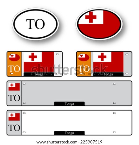 tonga auto set against white background, abstract vector art illustration, image contains transparency