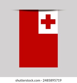 Ilustración vectorial de bandera de Anuncio de Tonga