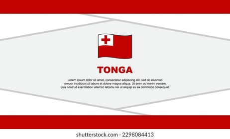 Tonga Flag Abstract Background Design Template. Tonga Independence Day Banner Cartoon Vector Illustration. Tonga Vector