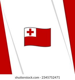 Tonga Flag Abstract Background Design Template. Tonga Independence Day Banner Social Media Post. Tonga Flag
