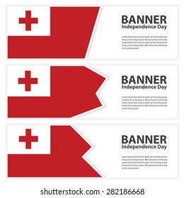 tonga Flag banners collection independence day