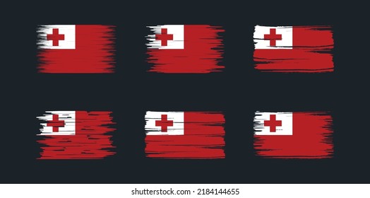 Tonga Flag Brush Collection. National Flag