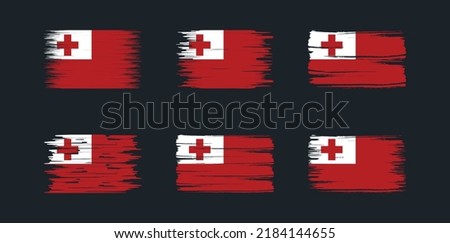 Tonga Flag Brush Collection. National Flag