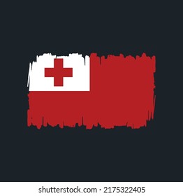 Tonga Flag Brush. National Flag