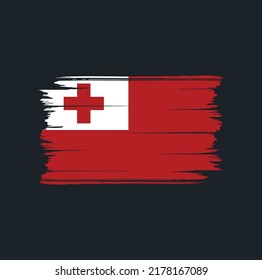 Tonga Flag Brush. National Flag