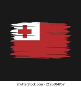 Tonga Flag Brush. National Flag