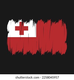 Ilustración del vector del pincel de bandera de Tonga