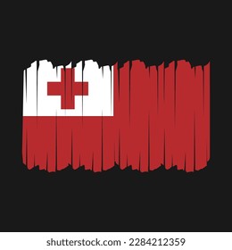Ilustración del vector del pincel de bandera de Tonga