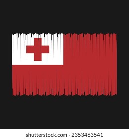 Ilustración del vector del pincel de bandera de Tonga
