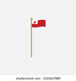 tonga flag graphic element Illustration template 