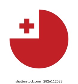 Tonga flag icon isolated on white background